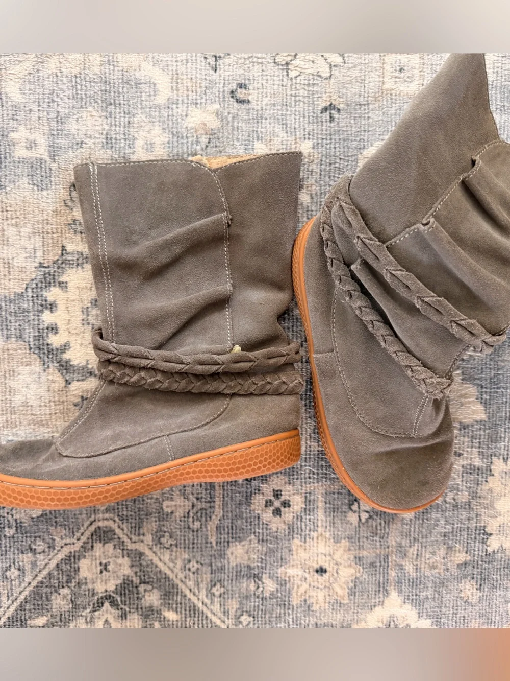 gray suede Livie & Luca Calliope boots